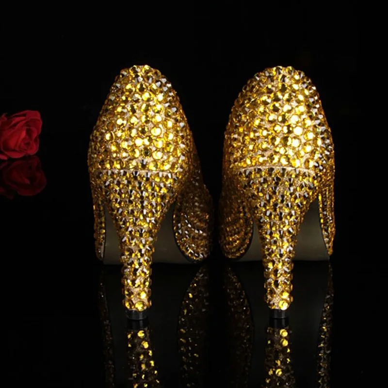 Sexy Gold Color Party Shoes with Rhinestones Women Wedding Dress Shoes for Bridal Women High Heels Pumps Girls Dress Shoes
Sexy Gold Color Party Shoes with Rhinestones Women Wedding Dress Shoes for Bridal Women High Heels Pumps Girls Dress Shoes