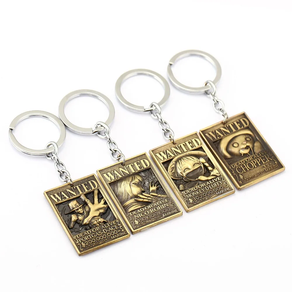 12pcs/lot ONE PIECE Wanted Poster Key Chain 2 colors Warrant Key Rings For Gift Chaveiro Car Keychain Jewelry Anime Key Holder
12pcs/lot ONE PIECE Wanted Poster Key Chain 2 colors Warrant Key Rings For Gift Chaveiro Car Keychain Jewelry Anime Key Holder