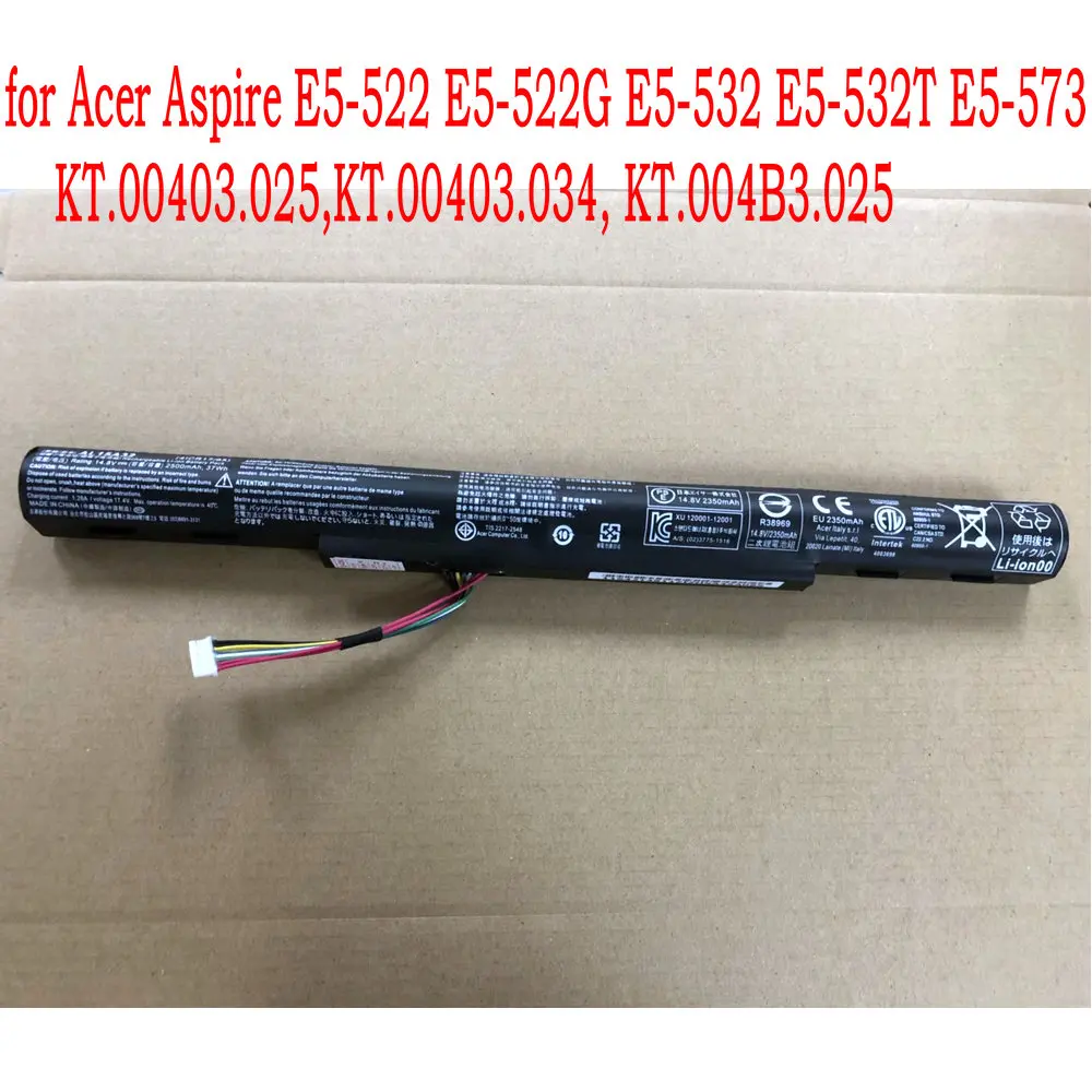 Оригинальная Аккумуляторная батарея для ноутбука AL15A32 Acer Aspire E5 422G 472 473 473G