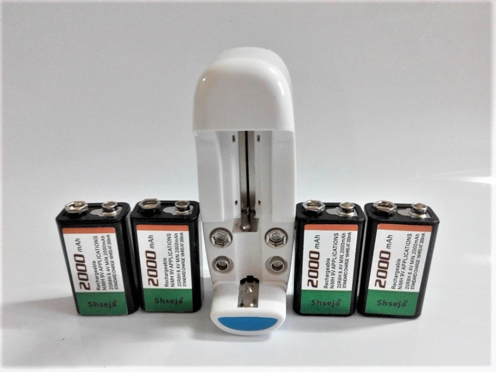 4PCS SHSEJA large capacity 2000mAh 9V Ni-MH rechargeable battery +1PCS Smart universal 9V AA AAA 18650 battery charger
4PCS SHSEJA large capacity 2000mAh 9V Ni-MH rechargeable battery +1PCS Smart universal 9V AA AAA 18650 battery charger