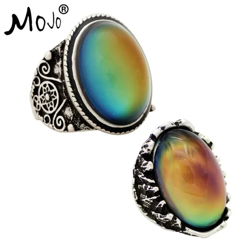 2PCS Antique Silver Plated Color Changing Mood Rings Changing Color Temperature Emotion Feeling Rings Set For Women/Men 004-057
2PCS Antique Silver Plated Color Changing Mood Rings Changing Color Temperature Emotion Feeling Rings Set For Women/Men 004-057