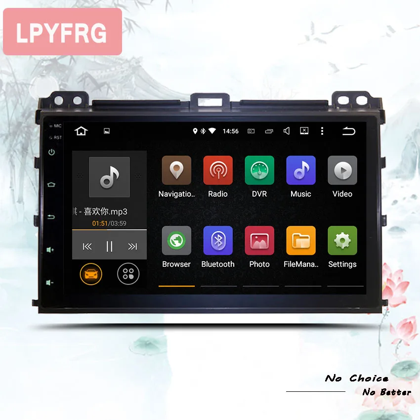 2 Din Prado android 10 ОЗУ 4 Гб экран 9 дюймов 1024*600 автомобильный DVD плеер GPS головное