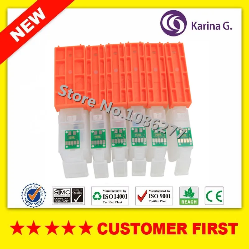 6PCS refillable ink cartridge for PGI-250 PGI250 CLI251 for Canon Pixma MG6320 with ARC chip for pgi 250
6PCS refillable ink cartridge for PGI-250 PGI250 CLI251 for Canon Pixma MG6320 with ARC chip for pgi 250