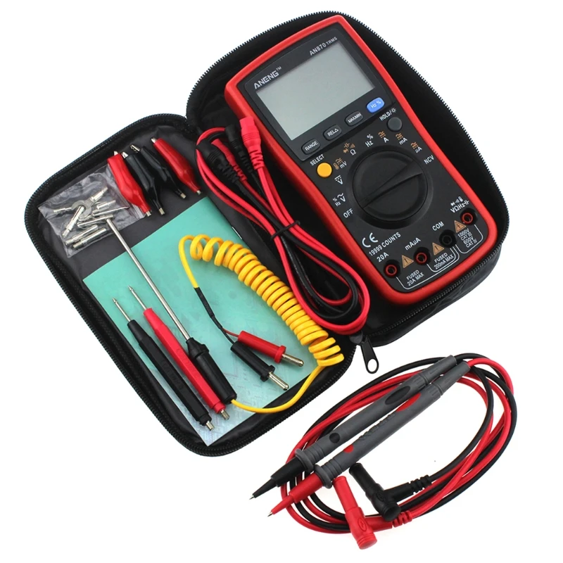 ANENG AN870 19999 COUNTS Digital Multimeter True-RMS Voltage Ammeter Current Meter-m35
ANENG AN870 19999 COUNTS Digital Multimeter True-RMS Voltage Ammeter Current Meter-m35