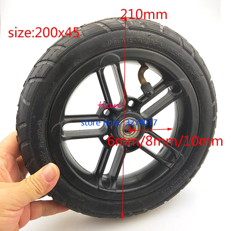 6mm 8mm 10mm inner hole Good quality wheel 200x45 wheel 8 inch Castor Wheel with Tyre & Tube motorcycle parts electric scooter
6mm 8mm 10mm inner hole Good quality wheel 200x45 wheel 8 inch Castor Wheel with Tyre & Tube motorcycle parts electric scooter