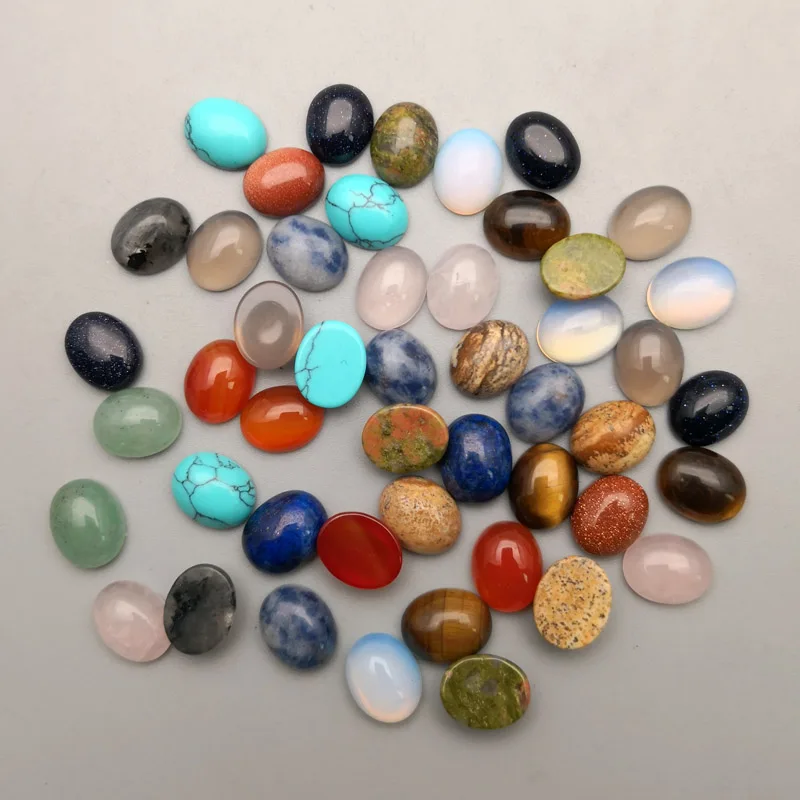 fashion 50Pcs/lot assorted natural stone Single arc surface flat bottom charm 8x10mm cabochon beads for jewelry Ring accessories
fashion 50Pcs/lot assorted natural stone Single arc surface flat bottom charm 8x10mm cabochon beads for jewelry Ring accessories
