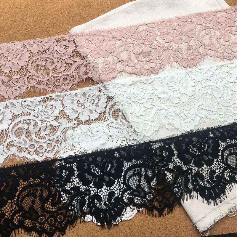Wholesale 15cm*6m delicate black Eyelash Lace Trim for DIY Pink & White Lace Lace Fabric Applique Cheap Trim Ribbon handmade
Wholesale 15cm*6m delicate black Eyelash Lace Trim for DIY Pink & White Lace Lace Fabric Applique Cheap Trim Ribbon handmade