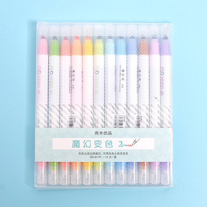 DUGUO cute stationery Korea stationery magic color fluorescent notes pen art mark pen art set markers
DUGUO cute stationery Korea stationery magic color fluorescent notes pen art mark pen art set markers
