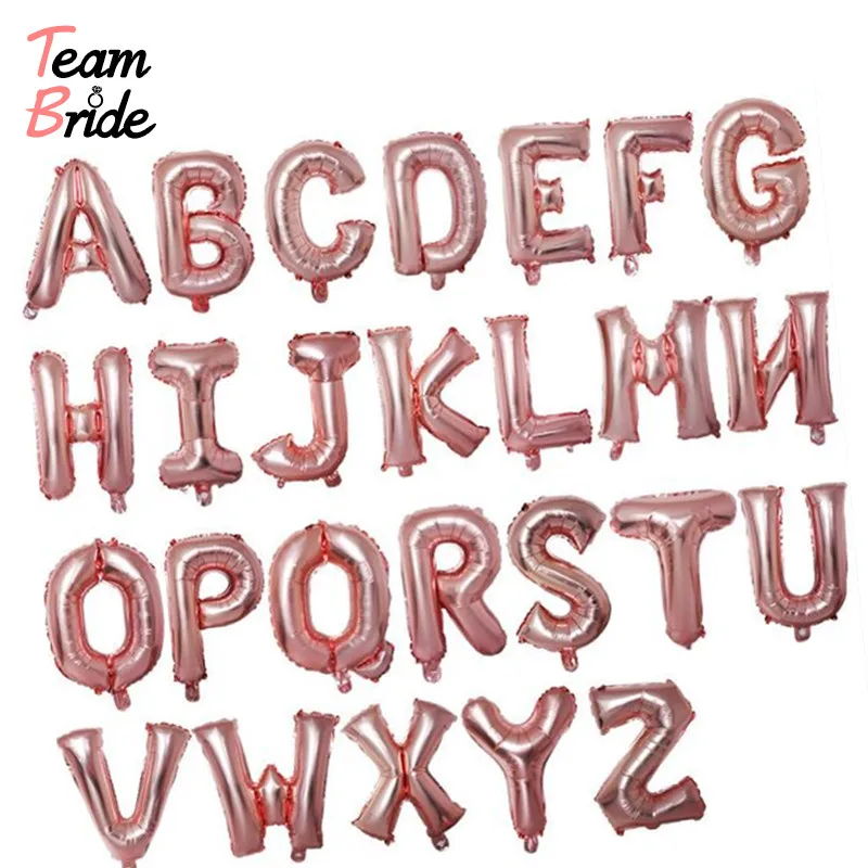 

Team Bride 16 inch Letter A to Z Alphabet Foil Balloons Letter Birthday Party Wedding Decoration event & party supplies birthday