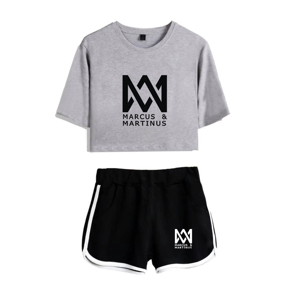 Kpop T-shirt Two Piece Set Summer Printed T Shirt Kpop Album Woman Suit Crop Tops + Shorts Pants Marcus Martinus Tracksuit Women
Kpop T-shirt Two Piece Set Summer Printed T Shirt Kpop Album Woman Suit Crop Tops + Shorts Pants Marcus Martinus Tracksuit Women