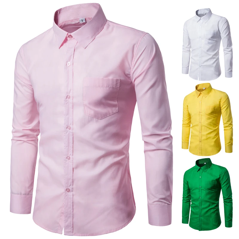 Casual Business Shirt Men's Solid Color Cotton Slim Shirt Men's Square Neck Long Sleeve Fashion High Quality Shirt
Casual Business Shirt Men's Solid Color Cotton Slim Shirt Men's Square Neck Long Sleeve Fashion High Quality Shirt