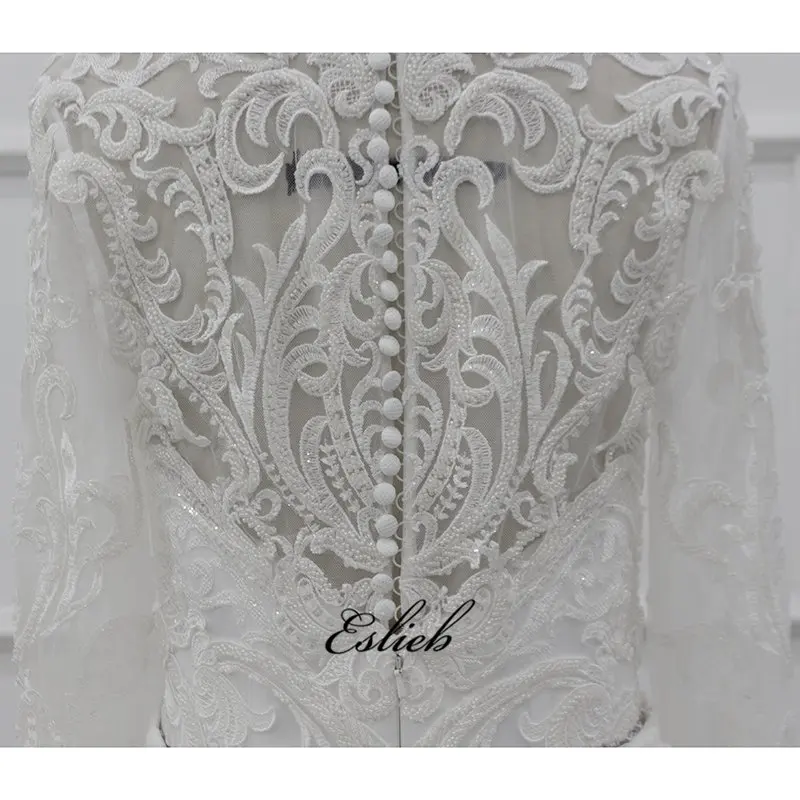 Glamorous Appliques Chapel Train Mermaid 2019 Fashion Illusion Neck Long Sleeve Bridal Dress Vestido de Noiva Wedding Dress
Glamorous Appliques Chapel Train Mermaid 2019 Fashion Illusion Neck Long Sleeve Bridal Dress Vestido de Noiva Wedding Dress