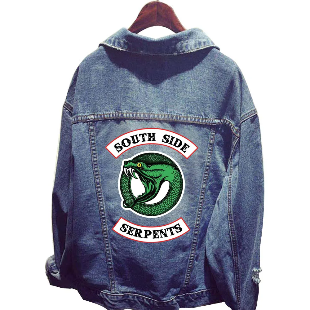 Женская джинсовая куртка South Side Serpents с дырками|Женские толстовки и свитшоты| |