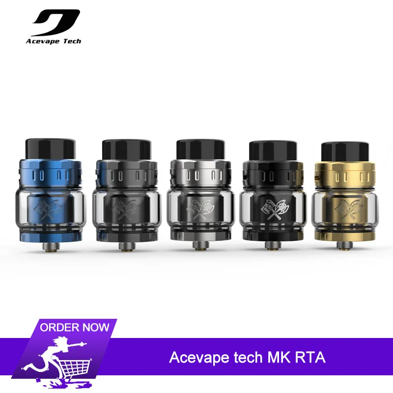 Оригинал Acevape tech MK RTA бак 5 мл емкость 25 мм одиночный/двойной катушки атомайзер Топ