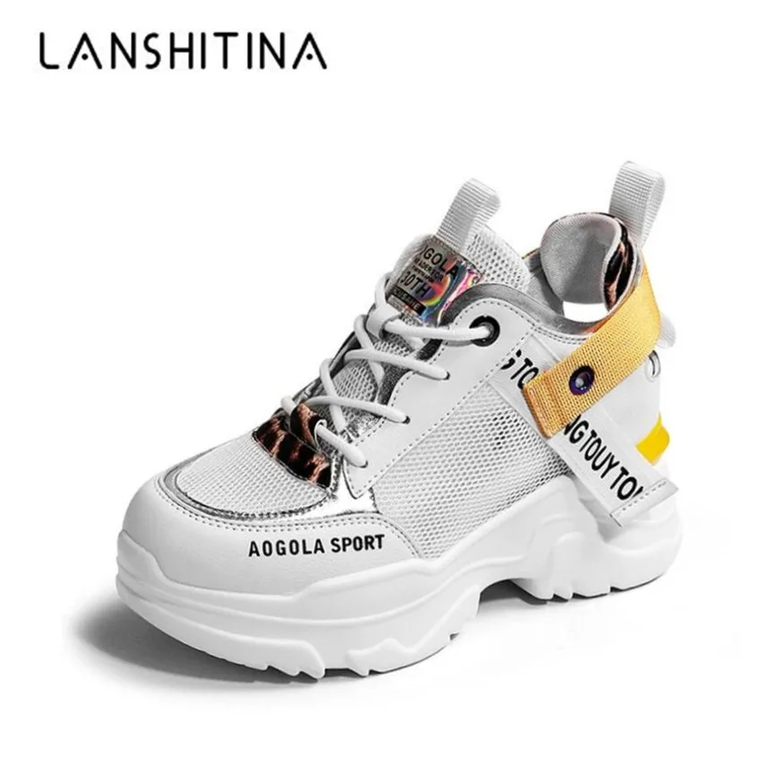 2020 Fashion Summer High Platform Shoes Mesh White Shoes Breathable Casual Shoes Woman 8CM Wedge Heels Women Thick Sole Sneakers
2020 Fashion Summer High Platform Shoes Mesh White Shoes Breathable Casual Shoes Woman 8CM Wedge Heels Women Thick Sole Sneakers