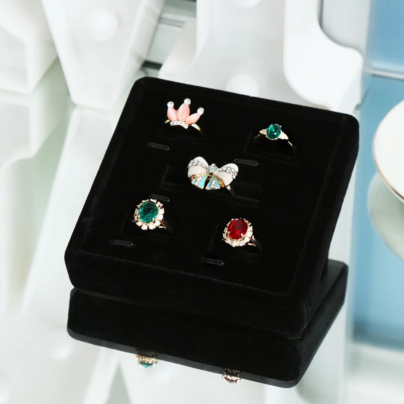 N&Z New Finger Ring Storage for women Earring Ear Stud Display Tray Organizer Jewelry Box Packaging Showcase GD014 | Украшения и
