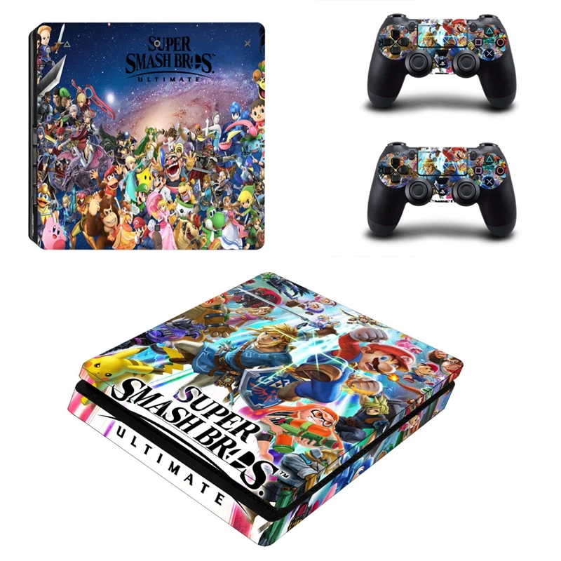 TENZERO Skin PS4 Slim One Piece Vinyl PVC Sticker Cover For Sony Playstation 4 Console and Silm Controller Accessory | Электроника
