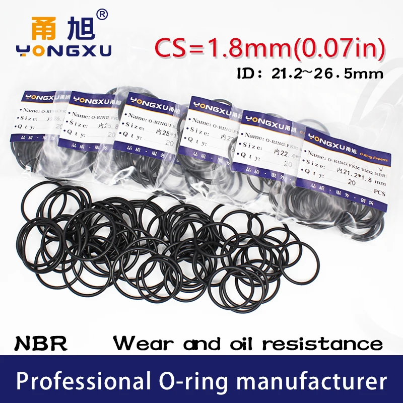 20 шт./лот Черный NBR уплотнительное кольцо CS1.8mm толщина ID21.2/22,4/23,6/25/25.8/26.5*1,8 мм уплотнительное кольцо втулки конусовидных резиновых прокладок к...
20 шт./лот Черный NBR уплотнительное кольцо CS1.8mm толщина ID21.2/22,4/23,6/25/25.8/26.5*1,8 мм уплотнительное кольцо втулки конусовидных резиновых прокладок к...