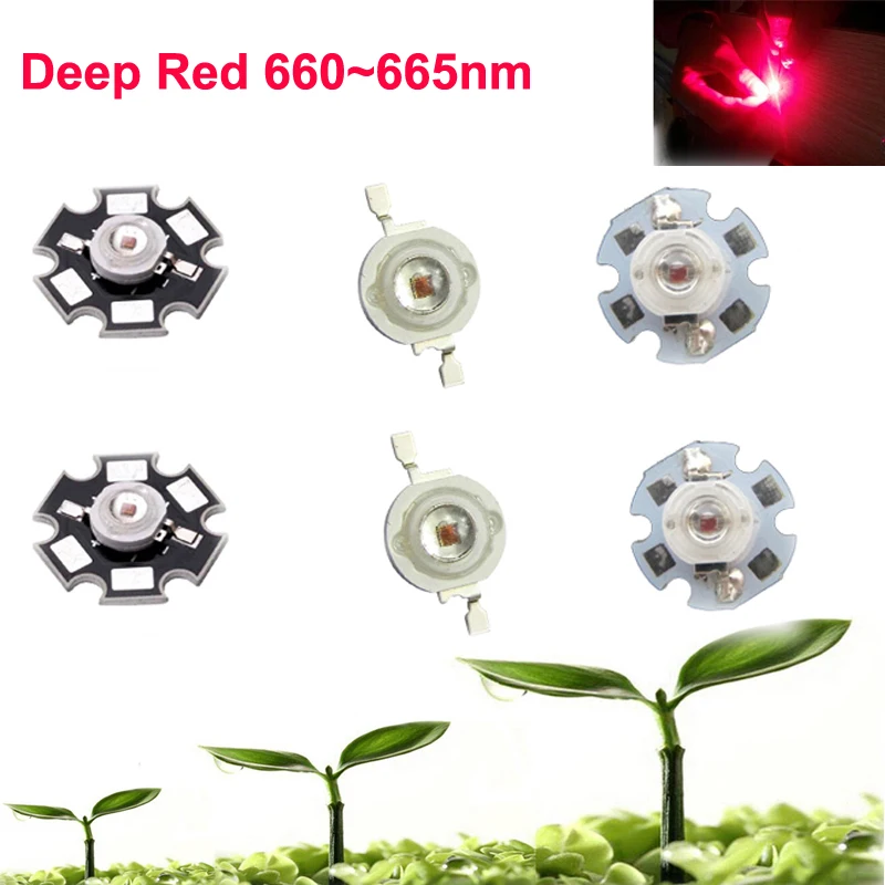 2 5 10 20 50 100pcs 1w 3w Deep Red 660nm ~ 665nm EPILEDS LED Light Bead Bulb Part Diode For Plant Grow With 20mm / 16mm Plate
2 5 10 20 50 100pcs 1w 3w Deep Red 660nm ~ 665nm EPILEDS LED Light Bead Bulb Part Diode For Plant Grow With 20mm / 16mm Plate