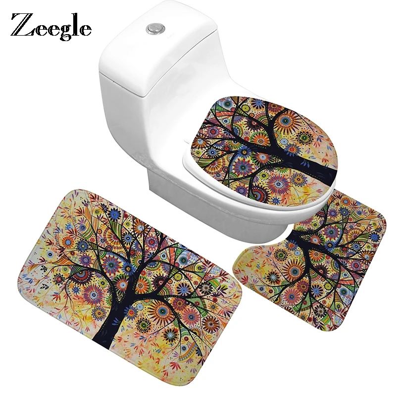 Zeegle Bathroom Carpet 3pcs Bath Mat Set Absorbent Floor Mats Rugs Non-Slip Toilet Mat Colorful Tree Mat Cover
Zeegle Bathroom Carpet 3pcs Bath Mat Set Absorbent Floor Mats Rugs Non-Slip Toilet Mat Colorful Tree Mat Cover