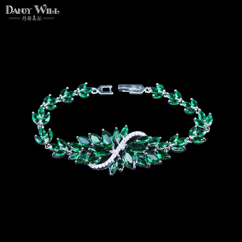 Романтический женский вечерний браслет с зелеными кристаллами|bangles for women|wedding
