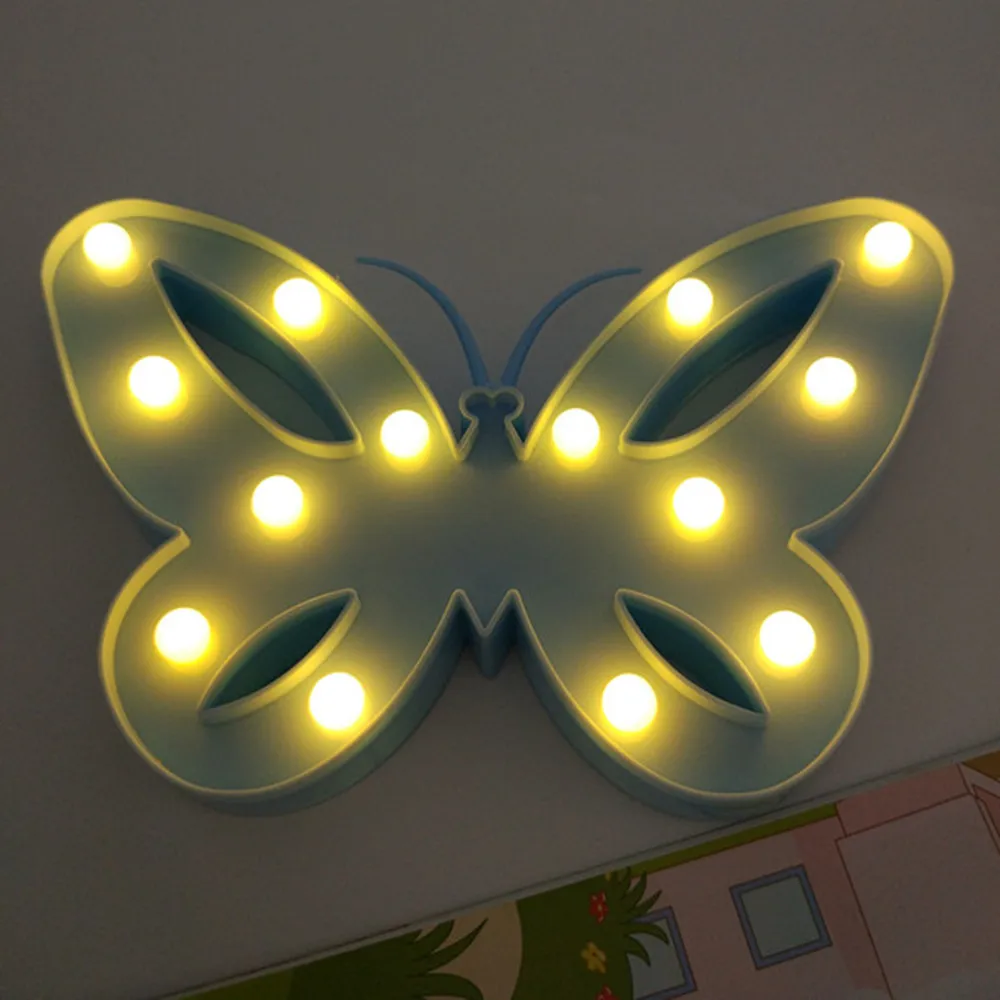 YIYANG 3D Marquee бабочка светодиодный ночник Рождественские настольные лампы для детей
