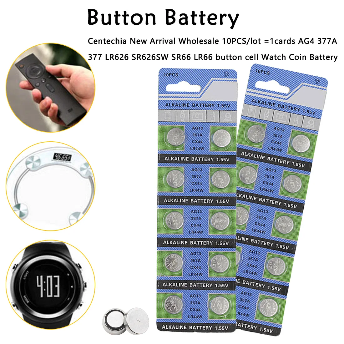 10 шт. Литиевые кнопочные батарейки AG13 LR44 L1154 RW82 RW42 SR1154 SP76 A76 357A lr44 SR44 AG 13 1 5 в|Часовые