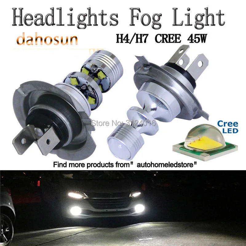 2PC X dahosun 12-24V No Error Car light 45W Canbus-A LED Lamp Auto H4 H7 led headlight bulbs
2PC X dahosun 12-24V No Error Car light 45W Canbus-A LED Lamp Auto H4 H7 led headlight bulbs