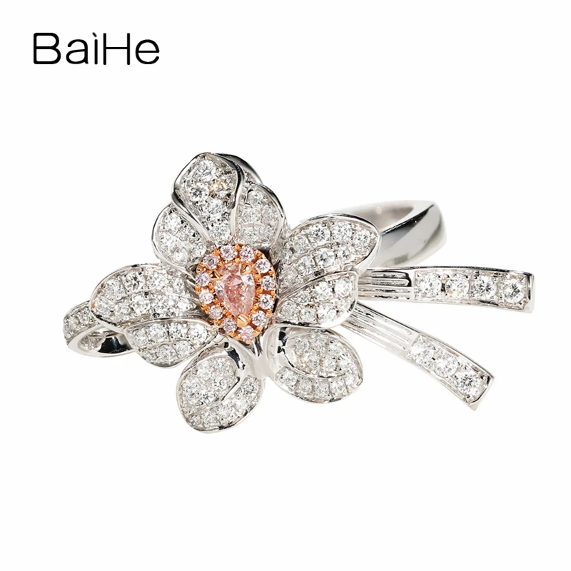 BAIHE Solid 14K White Gold Z/SI 0.06ct Natural Pink Diamond Engagement Women Trendy Fine Jewelry Beautiful flower diamond Ring
BAIHE Solid 14K White Gold Z/SI 0.06ct Natural Pink Diamond Engagement Women Trendy Fine Jewelry Beautiful flower diamond Ring