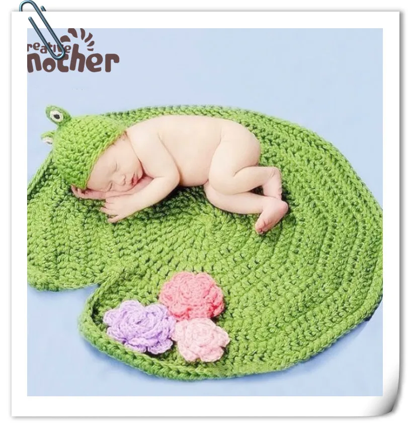 Newborn Photography Props Accessories Knitted Crochet Newborn Outfit Infant Frog Hat+Lotus Leaf Blanket Set Baby photo props Cap
Newborn Photography Props Accessories Knitted Crochet Newborn Outfit Infant Frog Hat+Lotus Leaf Blanket Set Baby photo props Cap
