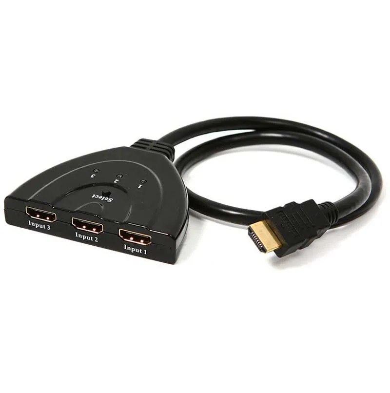 3 Port 4K HDMI Cable Adapter 3 Input 1 Out Auto Switch Splitter Switcher HUB Box HD 3D 1080p For DVD HDTV Computer PS3
3 Port 4K HDMI Cable Adapter 3 Input 1 Out Auto Switch Splitter Switcher HUB Box HD 3D 1080p For DVD HDTV Computer PS3