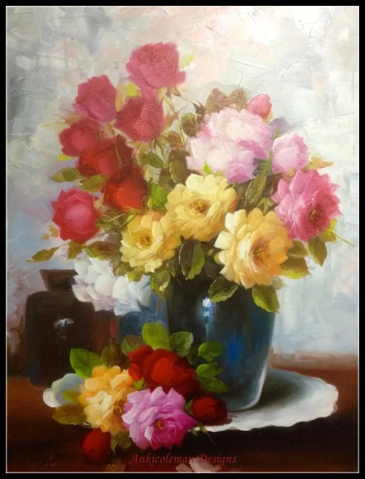 Embroidery Counted Cross Stitch Kits Needlework - Crafts 14 ct DMC DIY Handmade Decor - Flowers in Blue Vase
Embroidery Counted Cross Stitch Kits Needlework - Crafts 14 ct DMC DIY Handmade Decor - Flowers in Blue Vase