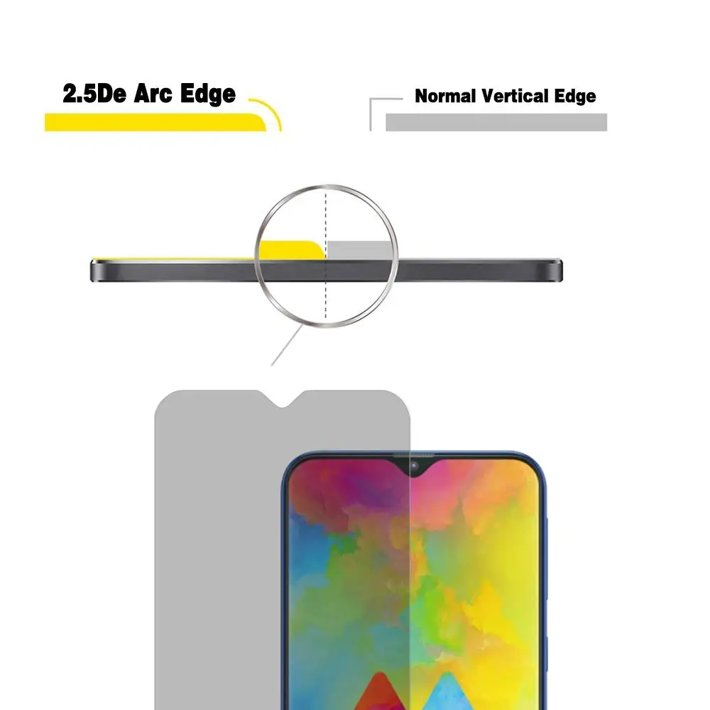 9H закаленное стекло для Samsung Galaxy A10 A30 A40 A50 антишпионское защиты экрана M10 M20 |