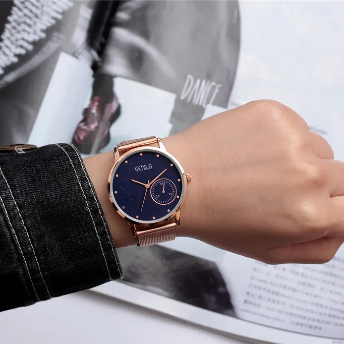 GENILA Fashion Simple Brand Men Unisex Watch Stainless Steel Strap Pin Buckle Mens Clock Quartz Wrist Watches relogio masculino
GENILA Fashion Simple Brand Men Unisex Watch Stainless Steel Strap Pin Buckle Mens Clock Quartz Wrist Watches relogio masculino