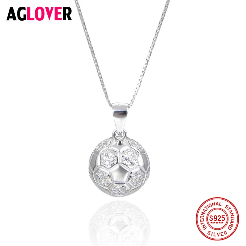 2018 Football Match Fans 925 Sterling Silver Football Round Ball Pendant Necklace 45cm Box Chain Man Woman Fashion Jewelry
2018 Football Match Fans 925 Sterling Silver Football Round Ball Pendant Necklace 45cm Box Chain Man Woman Fashion Jewelry
