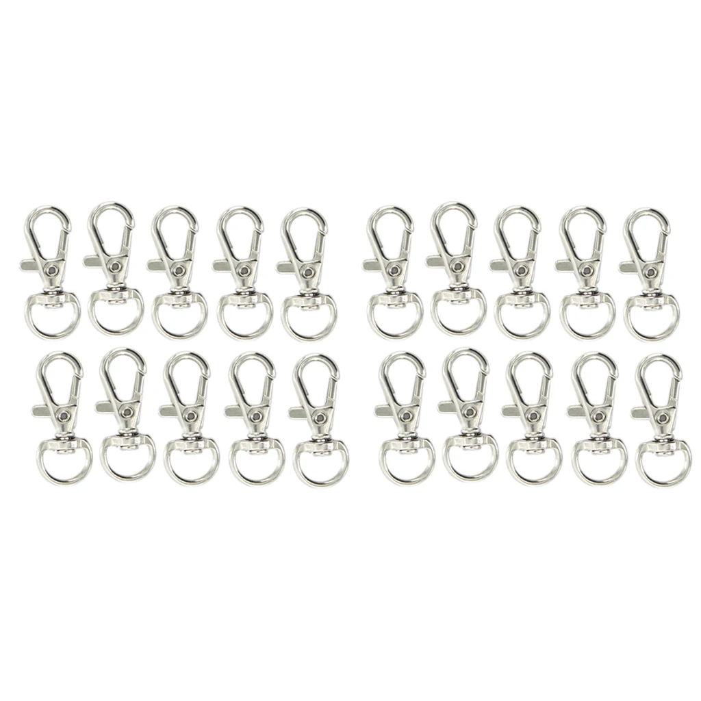 20pcs 30mm Swivel Trigger Clips Snap Hooks Lobster Clasps Keychains Bags Hanging Craft Decor DIY Accessories
20pcs 30mm Swivel Trigger Clips Snap Hooks Lobster Clasps Keychains Bags Hanging Craft Decor DIY Accessories