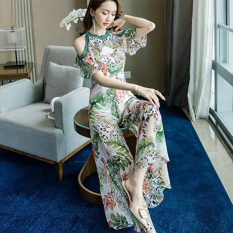 2019 New Arrival Seaside Bohemia Beach Style Fresh Green Printed Strapless High-waist Wide Leg Jumpsuits For Women, A272
2019 New Arrival Seaside Bohemia Beach Style Fresh Green Printed Strapless High-waist Wide Leg Jumpsuits For Women, A272