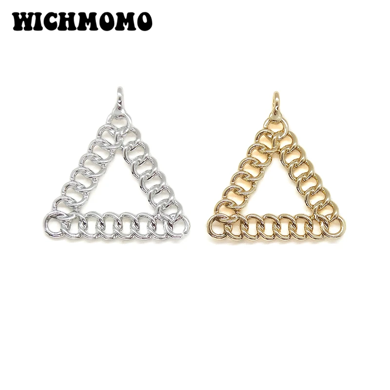 2021 New 32*30mm 8pieces/bag High Quality Zinc Alloy Chains Triangle Charms Pendant for Earring Necklace Jewelry Accessories
2021 New 32*30mm 8pieces/bag High Quality Zinc Alloy Chains Triangle Charms Pendant for Earring Necklace Jewelry Accessories