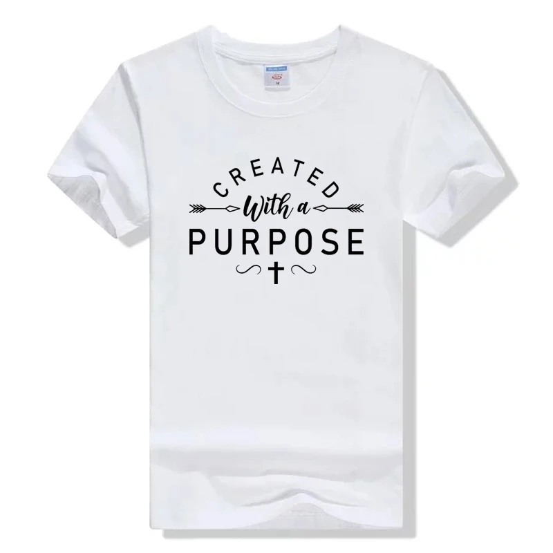 Created With A Purpose Cross T-Shirt Funny Christian Faith Religious Tee Stylish Grunge Vintage Femme Tees Tops Bible Drop Ship
Created With A Purpose Cross T-Shirt Funny Christian Faith Religious Tee Stylish Grunge Vintage Femme Tees Tops Bible Drop Ship