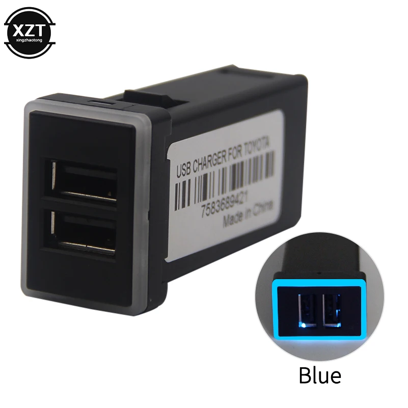 QC3.0 автомобильное зарядное устройство с двумя USB-портами быстрая зарядка