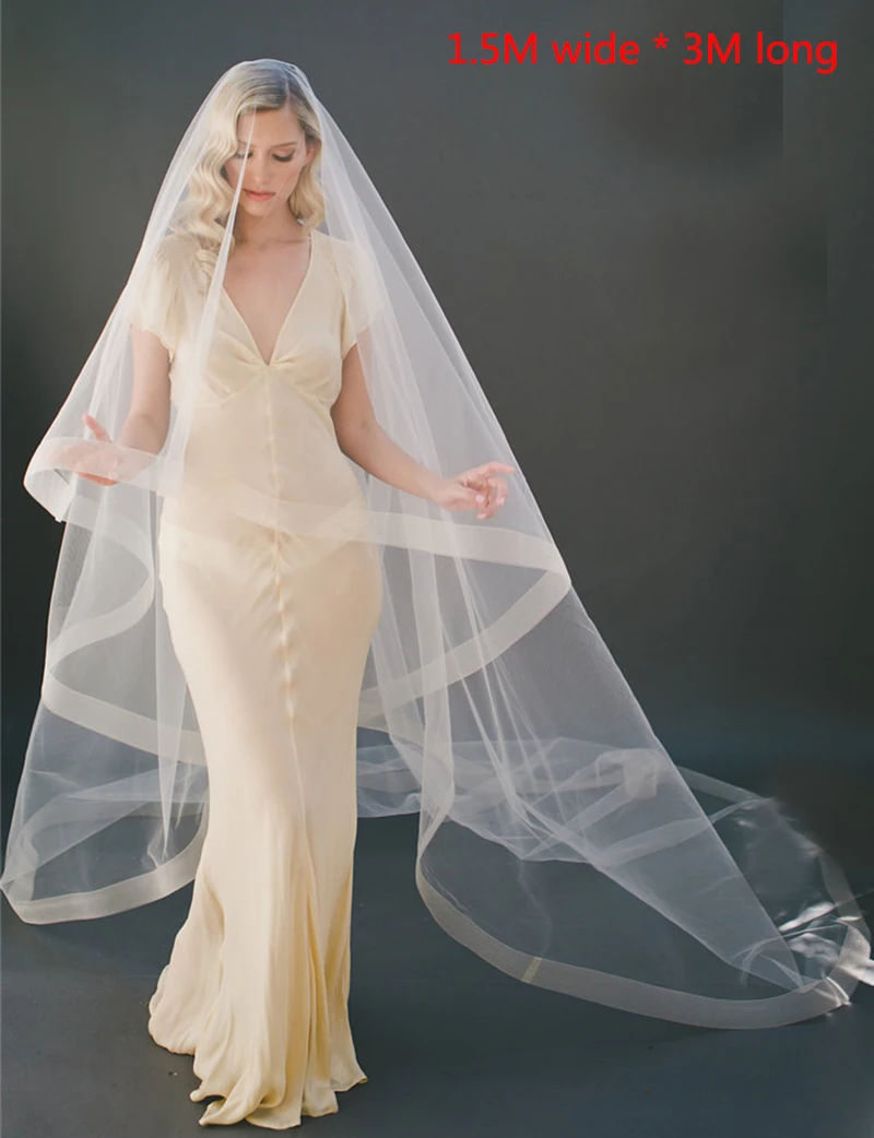 Veu de Noiva Bridal Waltz Veil 150CM 200CM 300CM One Layer Tulle Long Wedding Veil Mariage Bride Women Cheap Wedding Accessories
Veu de Noiva Bridal Waltz Veil 150CM 200CM 300CM One Layer Tulle Long Wedding Veil Mariage Bride Women Cheap Wedding Accessories