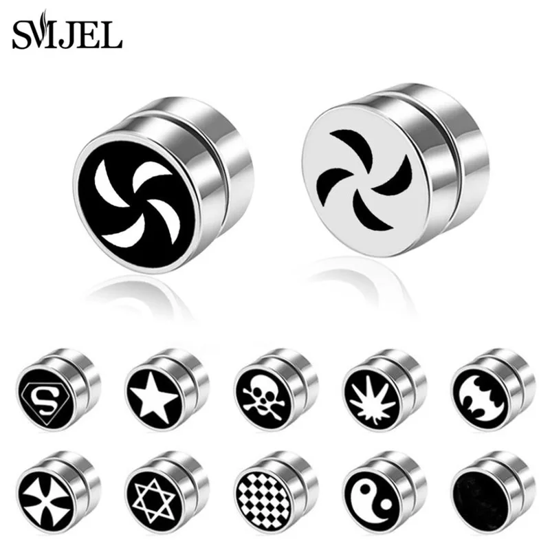 SMJEL Rock Strong Magnet Magnetic Ear Stud Non Piercing Fake Earrings Skull David Star Tai Chi Earings Jewelry Mens Women
SMJEL Rock Strong Magnet Magnetic Ear Stud Non Piercing Fake Earrings Skull David Star Tai Chi Earings Jewelry Mens Women