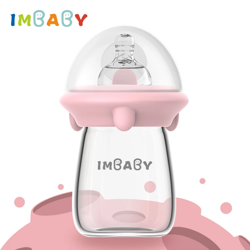 IMBABY120ML Biberon Детская Бутылочка для молока 0 12 м безопасная стеклянная бутылочка