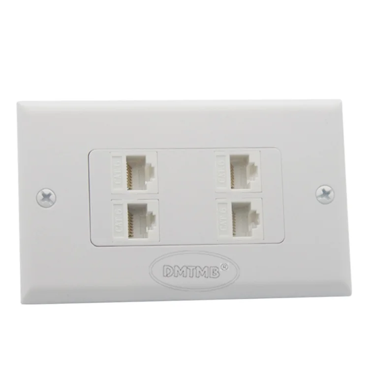 Настенная пластина RJ45 с разъемом Мама мама 1 банда 4 X CAT6|rj45 wall plate|wall platerj45 |