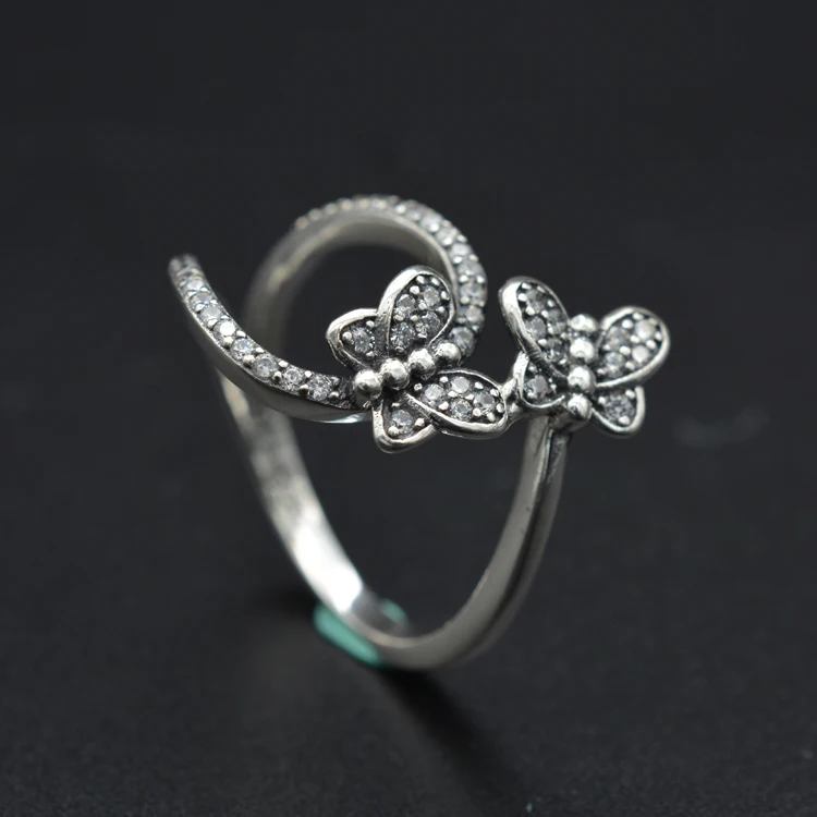 925 Sterling Silver Adjustable Double Butterfly Opening Crystal Zirconia Ring Gift For Woman Wedding Bands Fashion Party Rings
925 Sterling Silver Adjustable Double Butterfly Opening Crystal Zirconia Ring Gift For Woman Wedding Bands Fashion Party Rings
