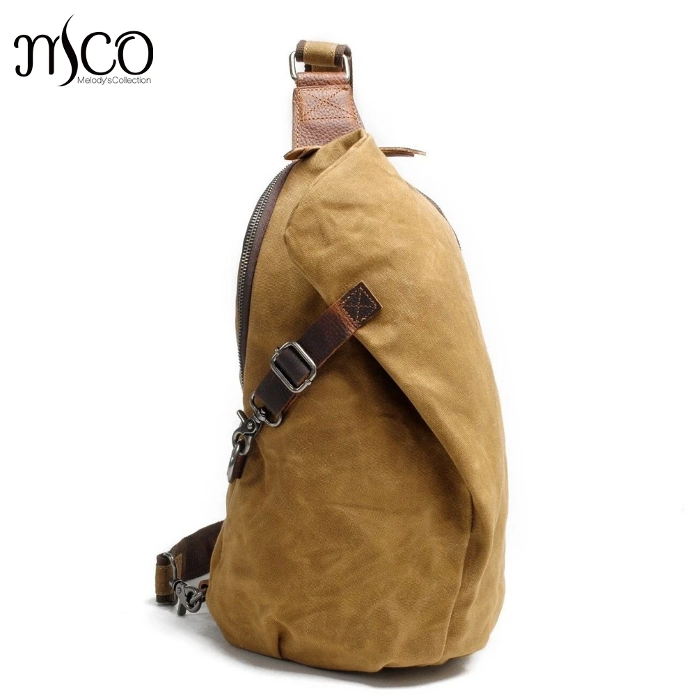 MCO 2022 Vintage Waxed Canvas Mens Crossbody Sling Bag Waterproof Military Travel Chest Bags For Men Basic Single Shoulder Bag
MCO 2022 Vintage Waxed Canvas Mens Crossbody Sling Bag Waterproof Military Travel Chest Bags For Men Basic Single Shoulder Bag