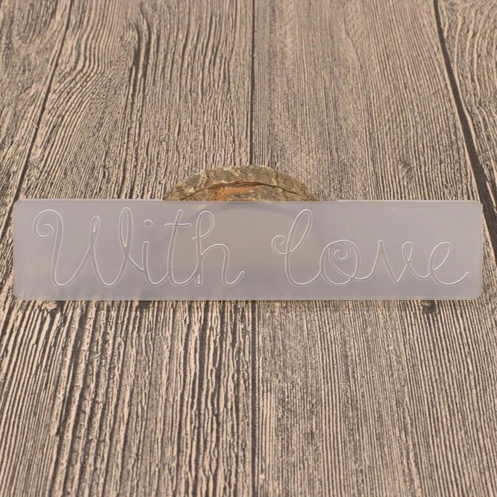 With Love Plastic Embossing Folder Stencil Template For Scrapbooking Paper Greeting Card Decoration
With Love Plastic Embossing Folder Stencil Template For Scrapbooking Paper Greeting Card Decoration