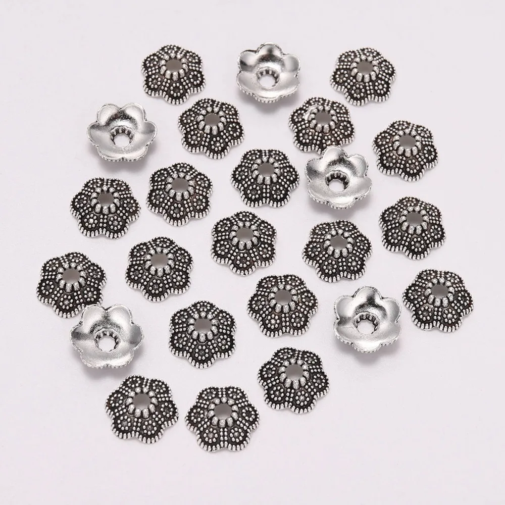 50pcs/Lot 10.5mm 6 Petals Zinc Alloy Beads Flower Caps Spaced Receptacle Torus For DIY Jewelry Making Findings Accessories
50pcs/Lot 10.5mm 6 Petals Zinc Alloy Beads Flower Caps Spaced Receptacle Torus For DIY Jewelry Making Findings Accessories