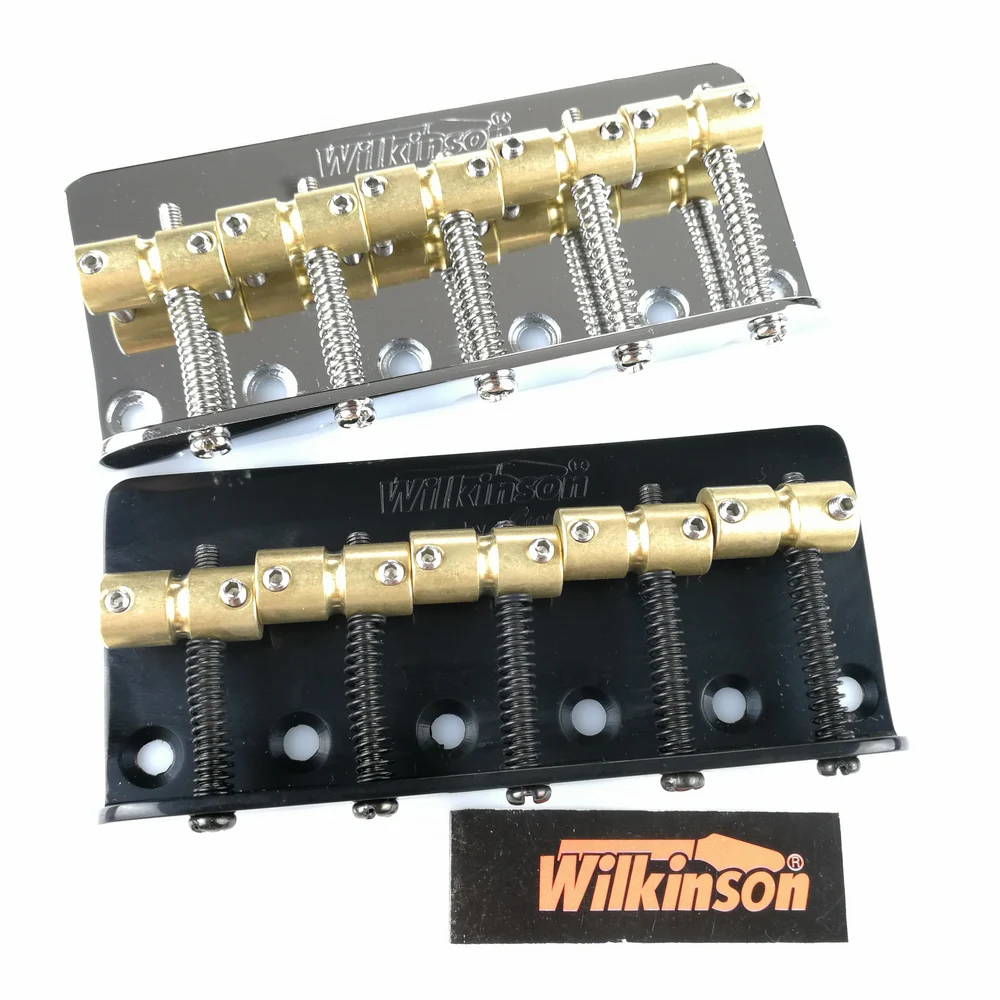 Wilkinson WBBC5 Five 5 Strings Electric Bass Bridge With Brass Saddles For Precision Jazz Bass Chrome Silver Black
Wilkinson WBBC5 Five 5 Strings Electric Bass Bridge With Brass Saddles For Precision Jazz Bass Chrome Silver Black