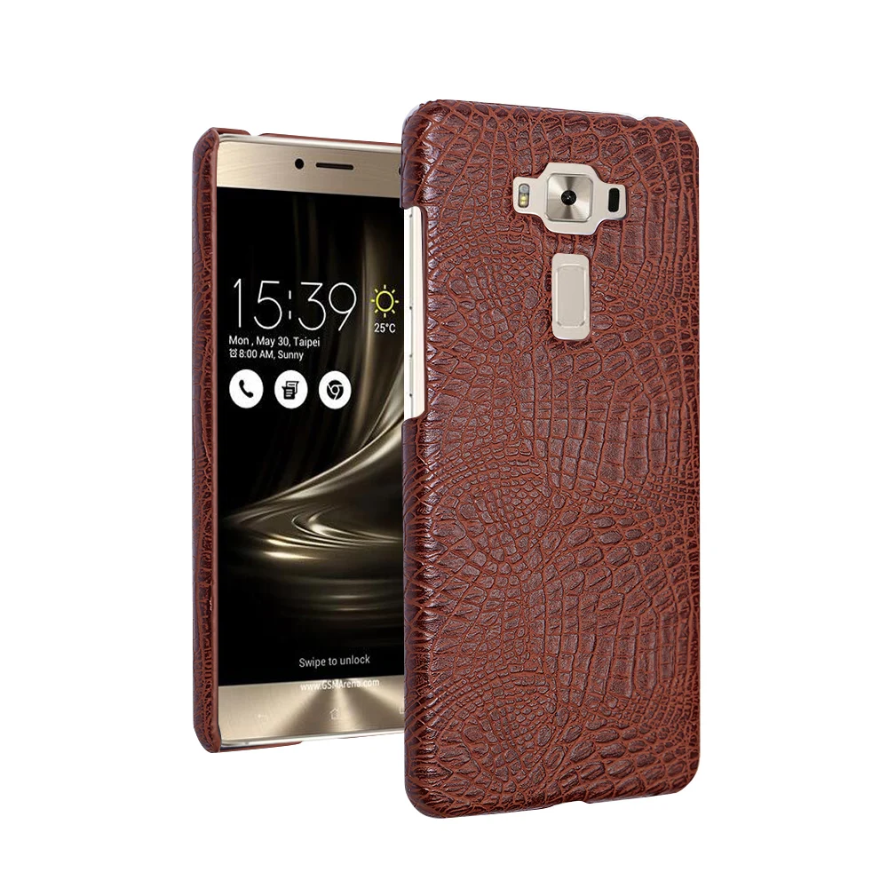 Жесткий чехол с крокодиловой текстурой для Asus Zenfone 3 Deluxe ZS550KL ZS550ML жесткая задняя